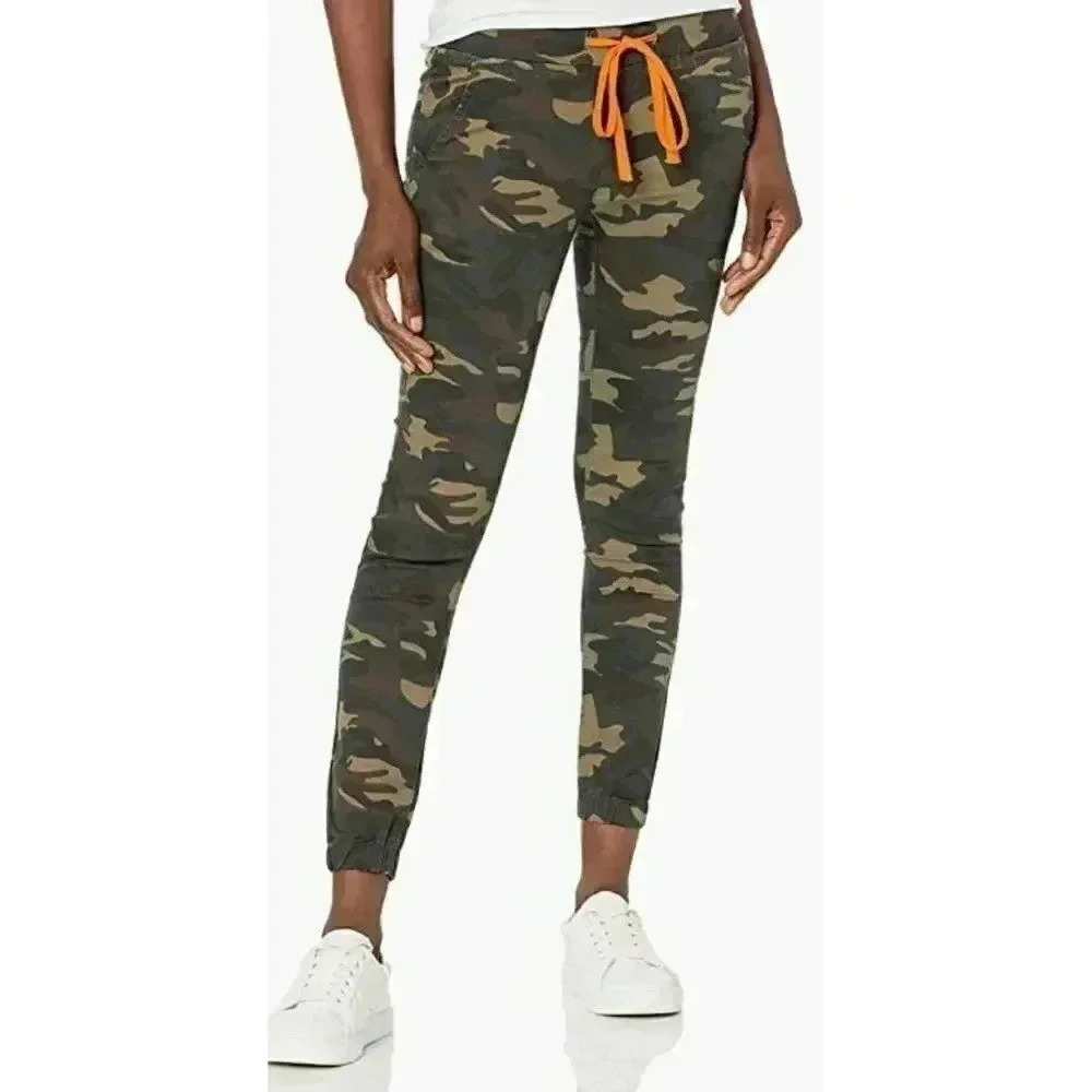 V.I.P. JEANS Cargo Pants for Women Juniors and Plus Sizes Solids, Camo 2, Size 1